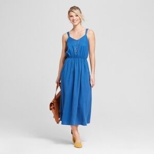 Universal Thread Blue Spaghetti Strap Maxi Dress